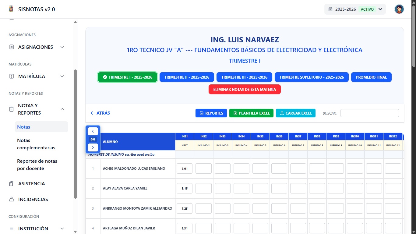Notas y Reportes